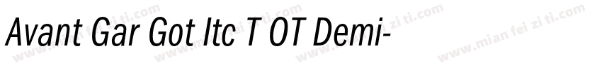 Avant Gar Got Itc T OT Demi字体转换